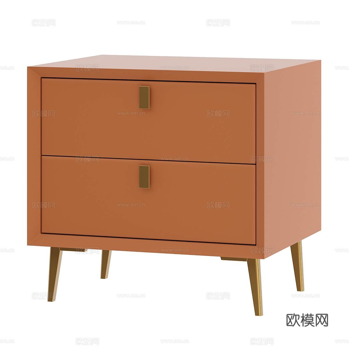 现代意式轻奢床头柜3d模型
