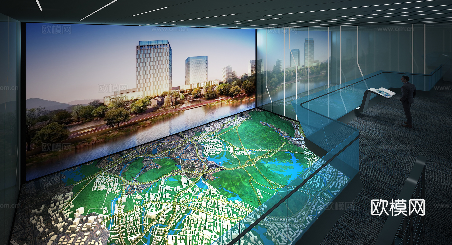 沙盘  规划馆 科技馆3d模型