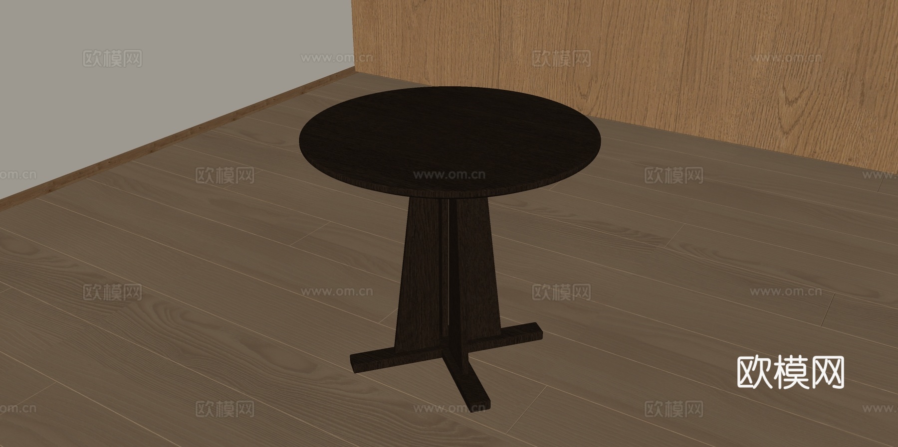 侘寂风边几su模型