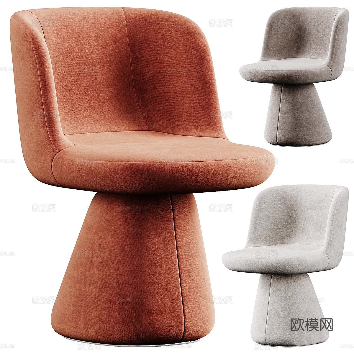 现代奶油风 Bebitalia Flair 椅子3d模型