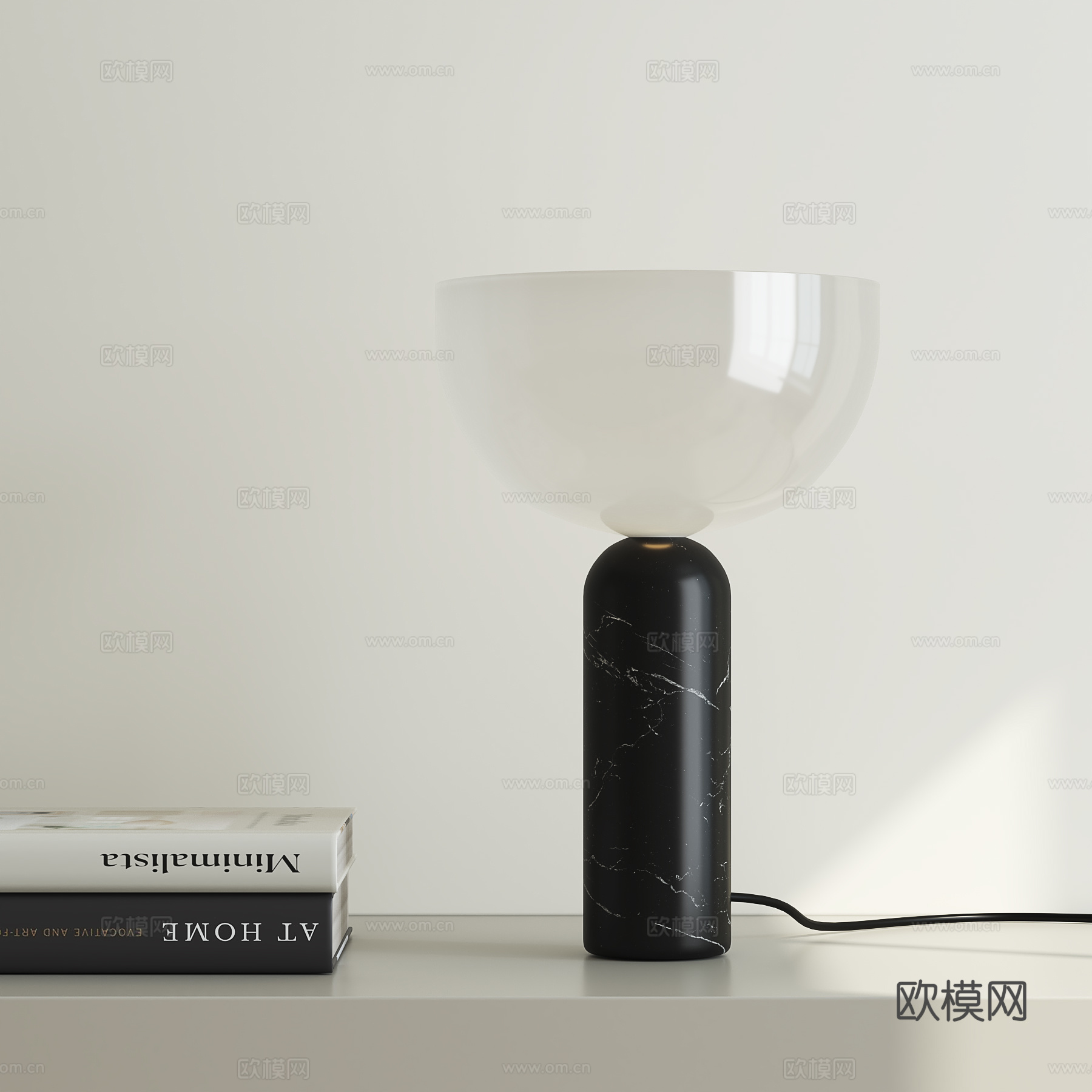 现代玻璃台灯3d模型