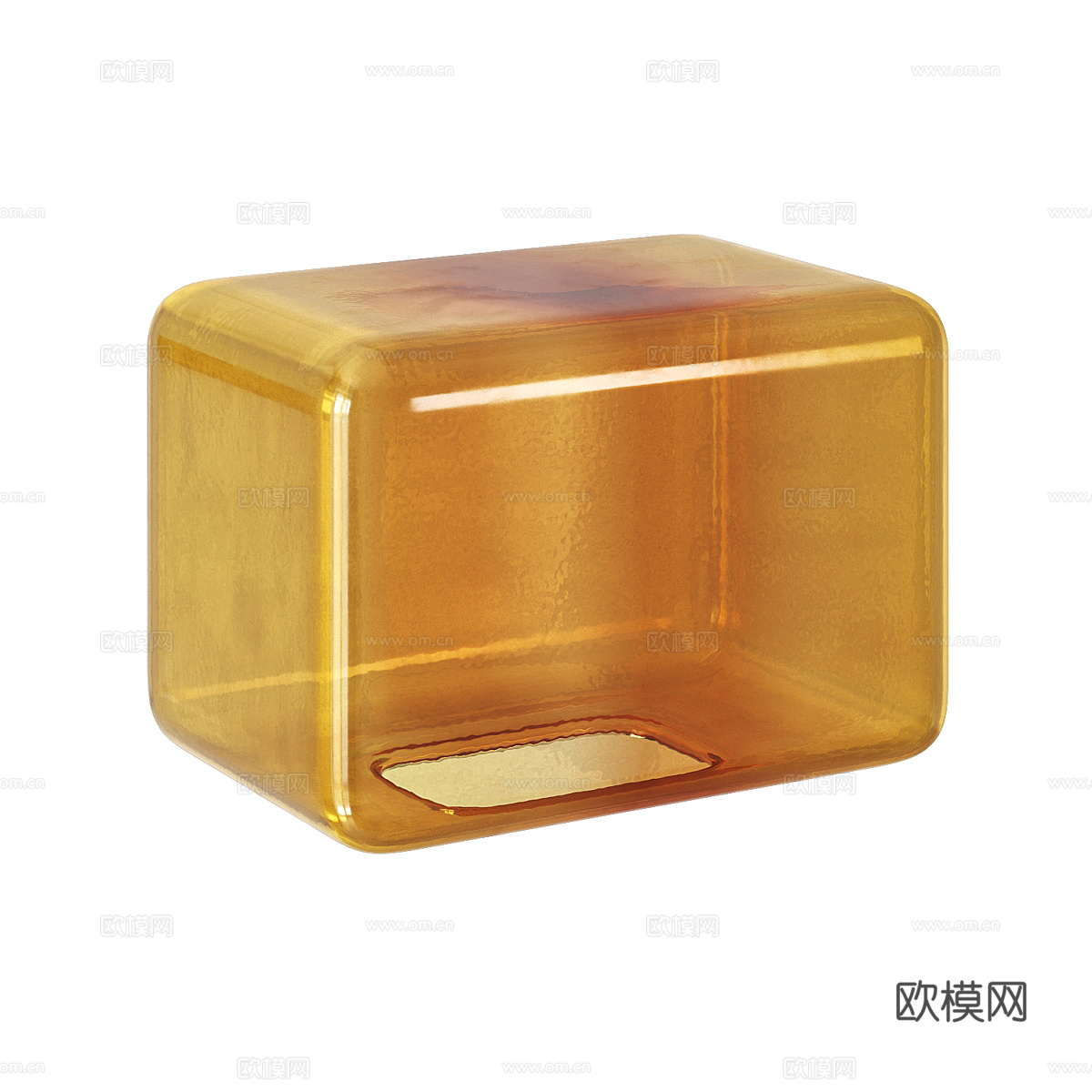 现代意式 Lokum 玻璃茶几3d模型