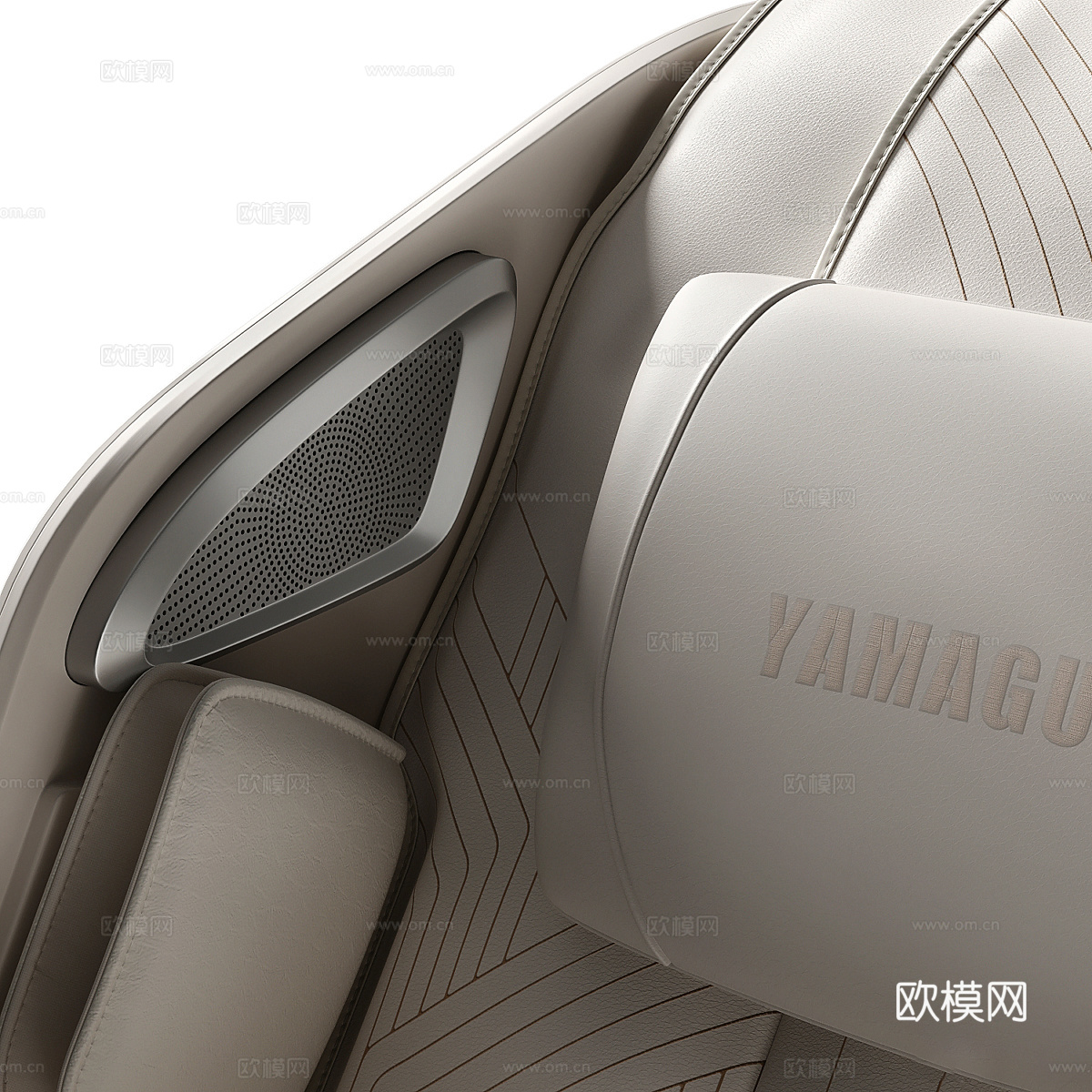 现代轻奢皮革按摩椅3d模型