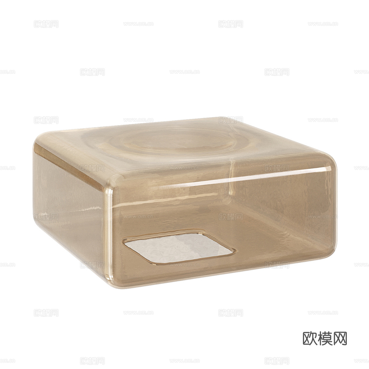现代意式 Lokum 玻璃茶几3d模型