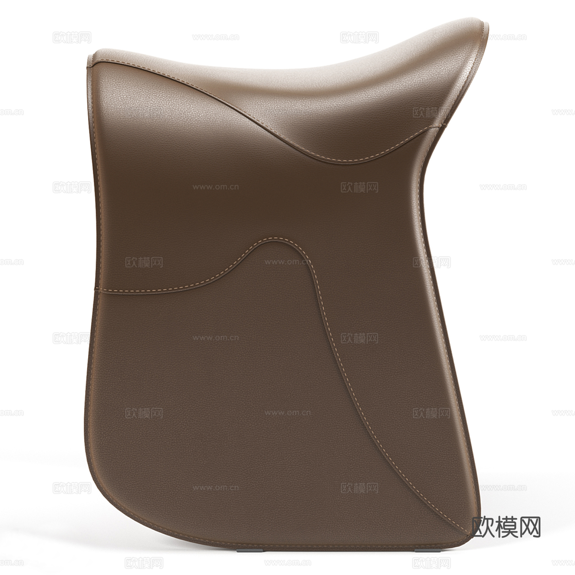 现代轻奢皮质沙发凳 矮凳 马鞍su模型