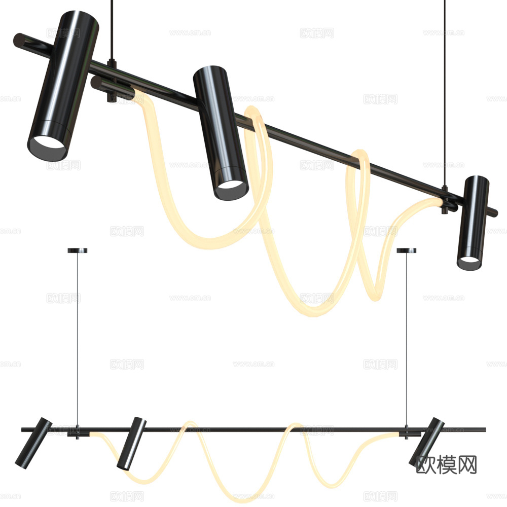 极简吊灯 现代吊灯3d模型