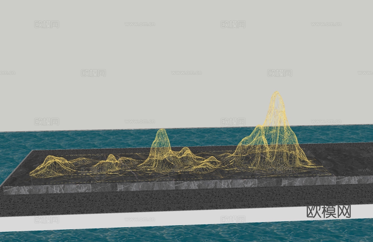 景观山水免费su模型下载