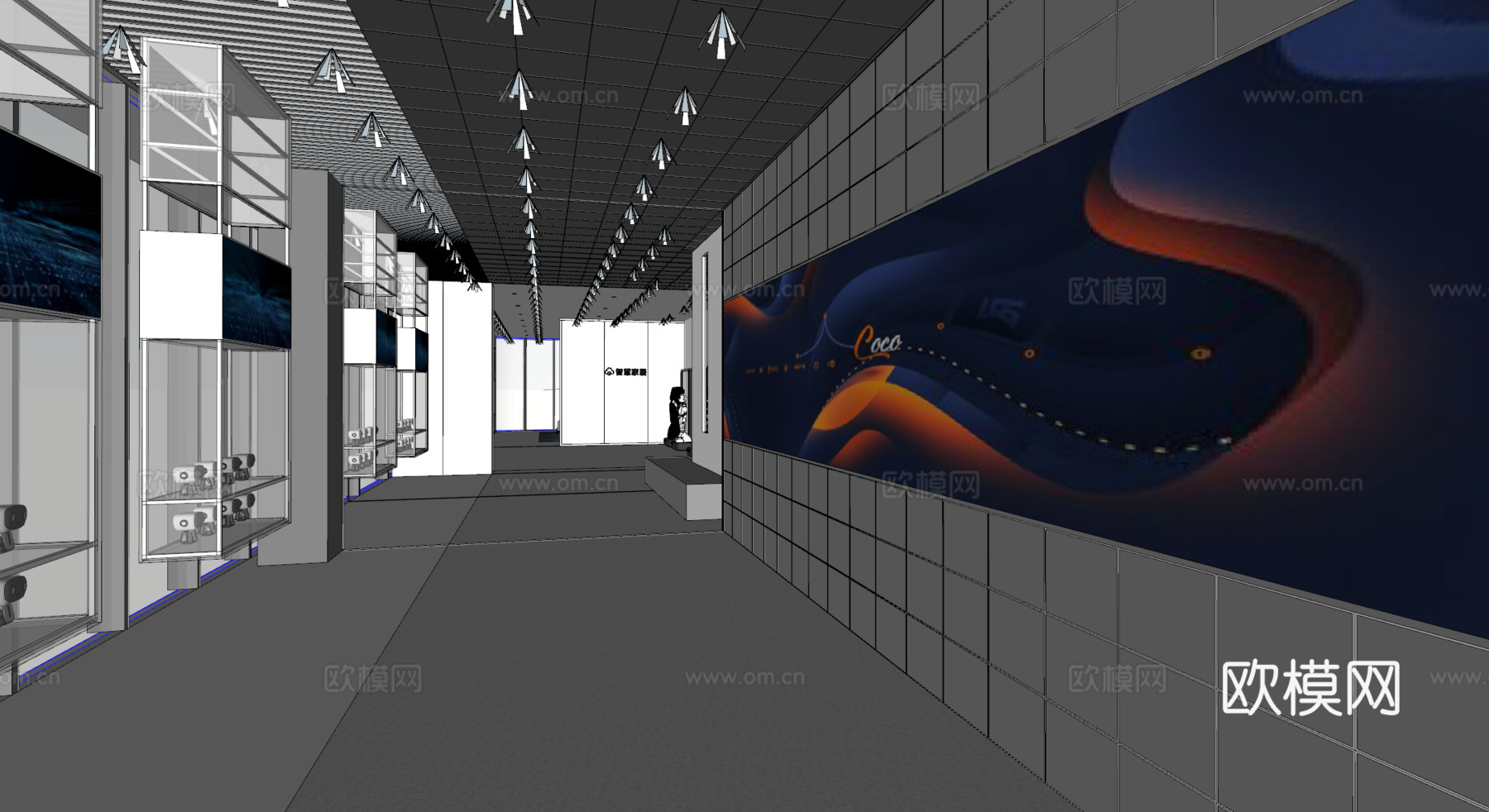 现代科技展厅3d模型