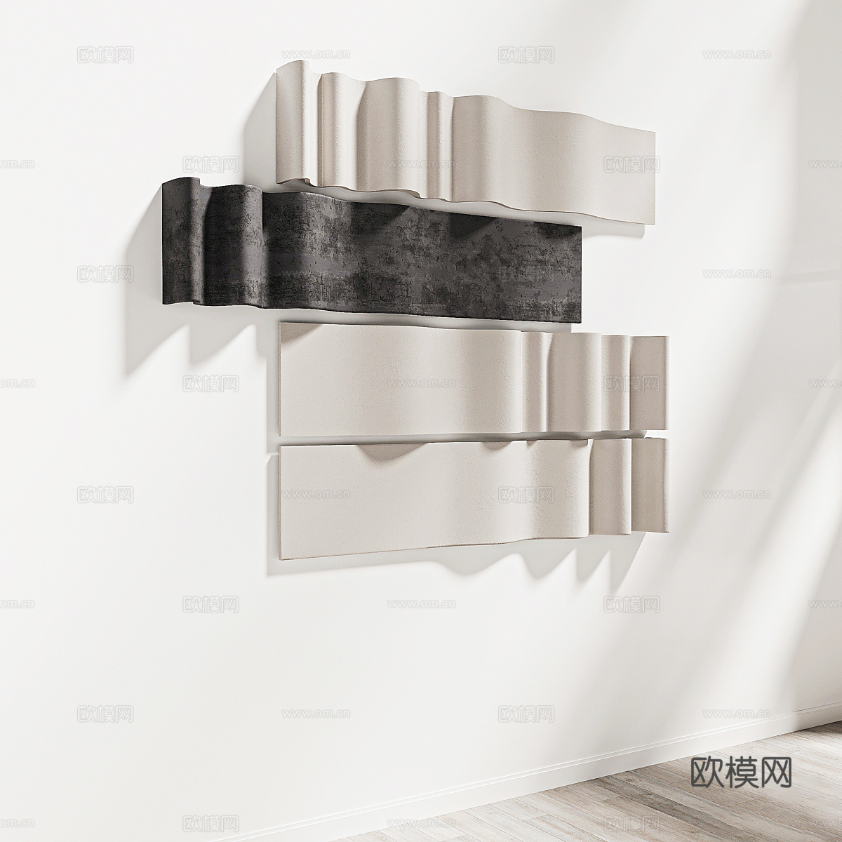 新中式侘寂墙饰挂件3d模型-Pic-4