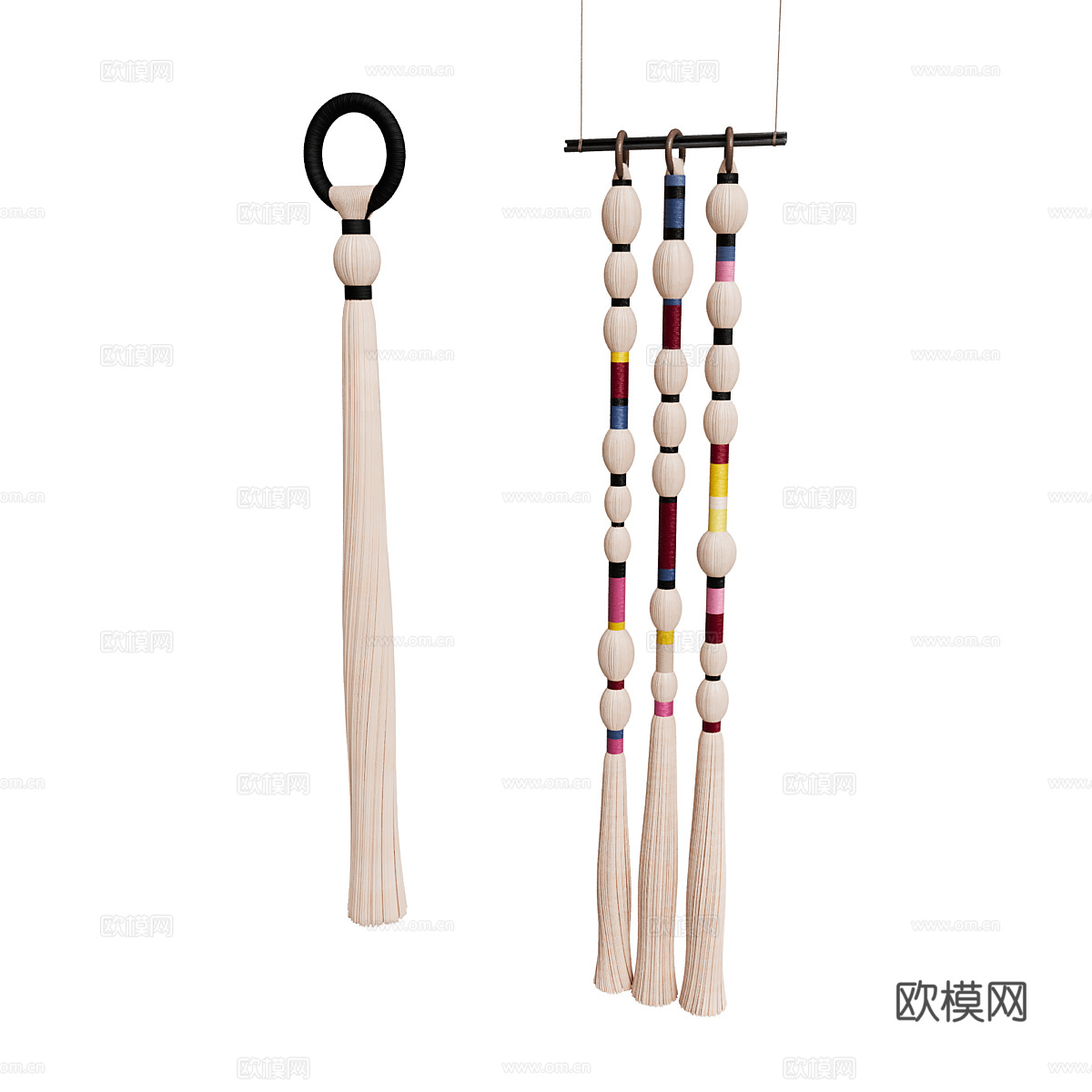 新中式花边刷挂饰3d模型