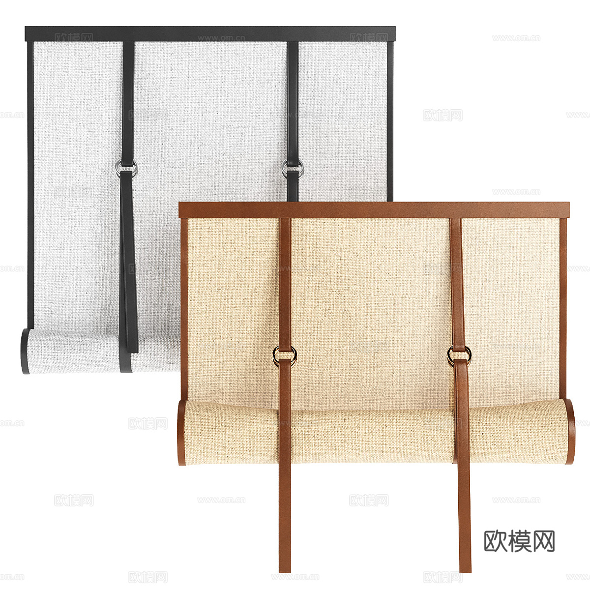 新中式卷帘3d模型