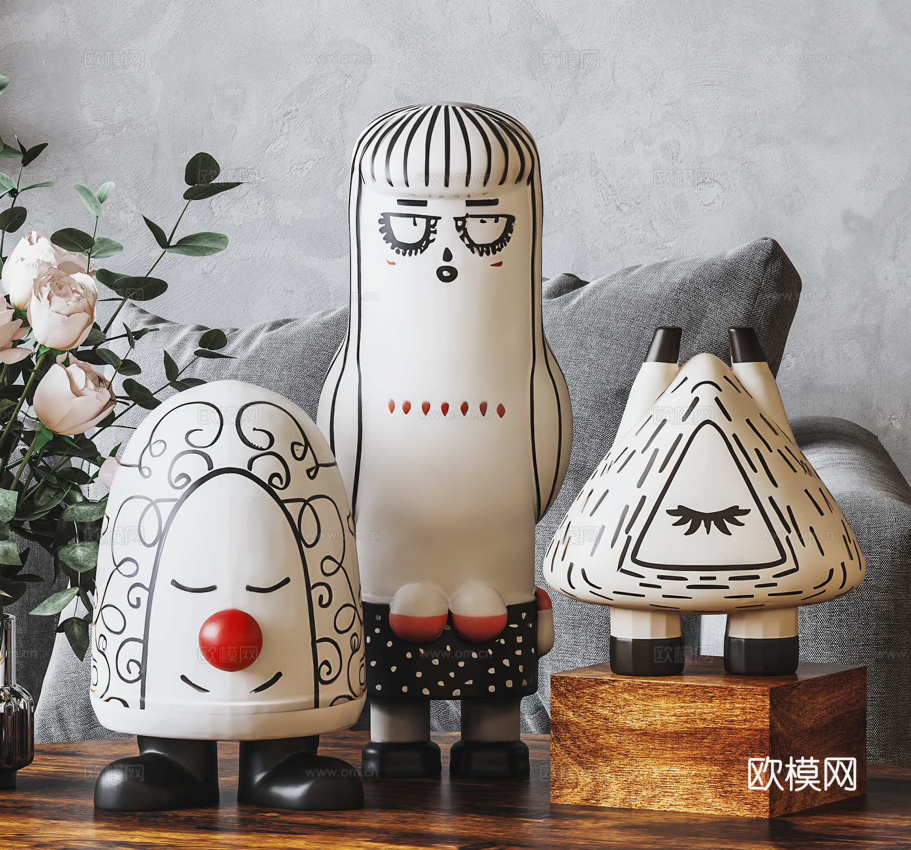 孟菲斯摆件3d模型