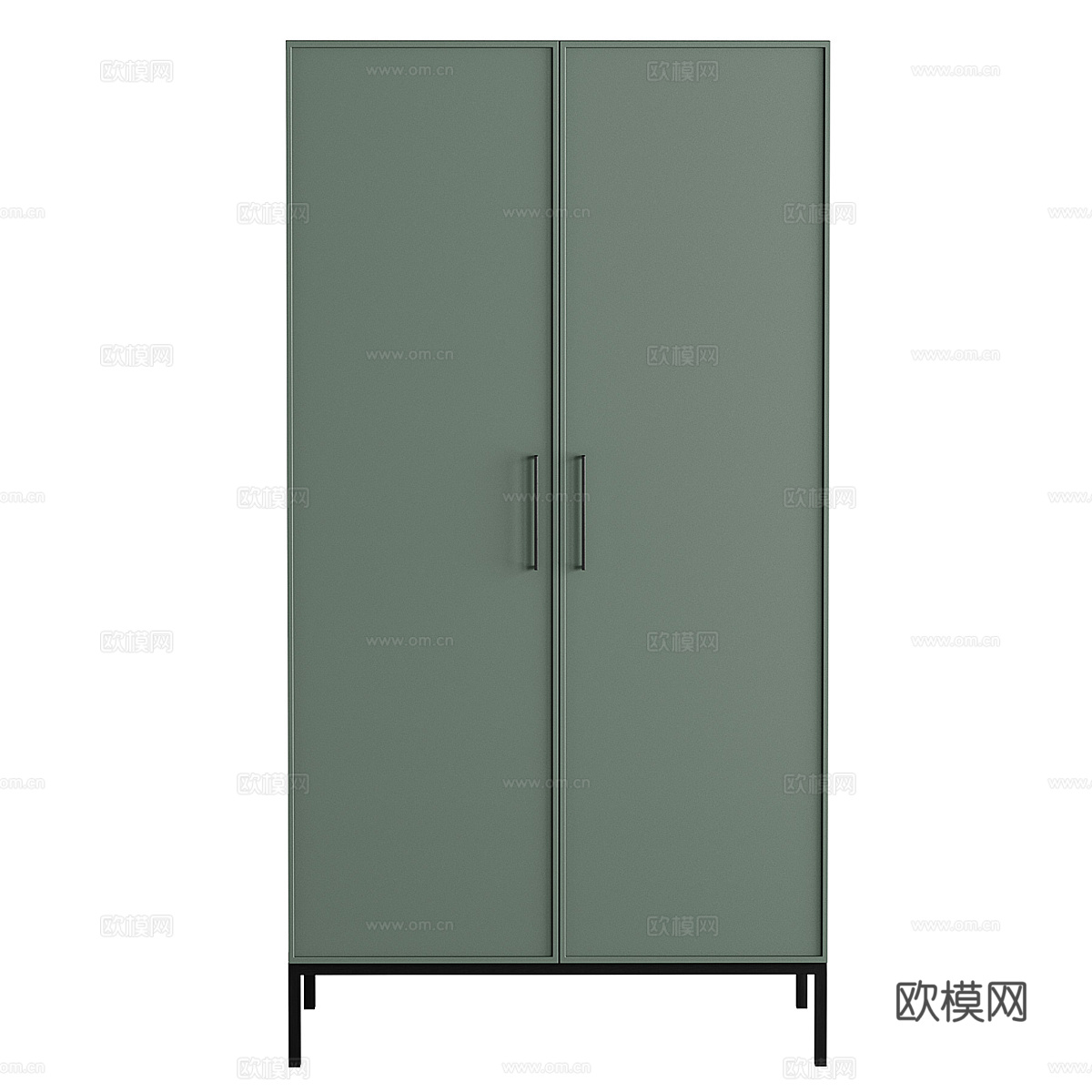 现代意式极简成品衣柜 双门衣柜3d模型
