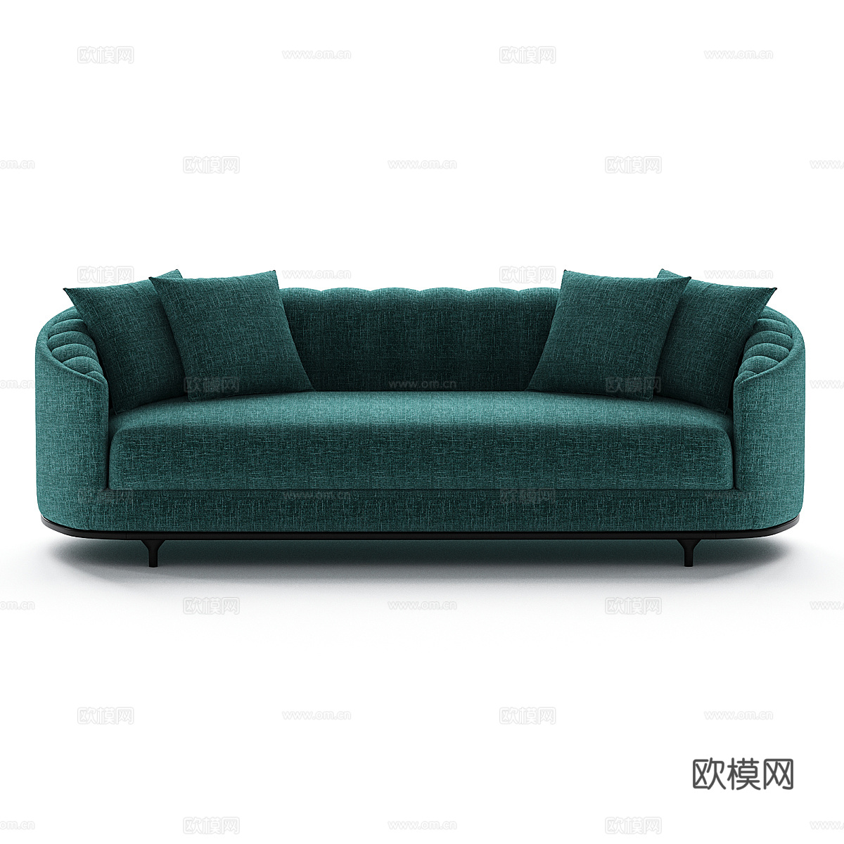 现代奶油风布艺休闲沙发3d模型