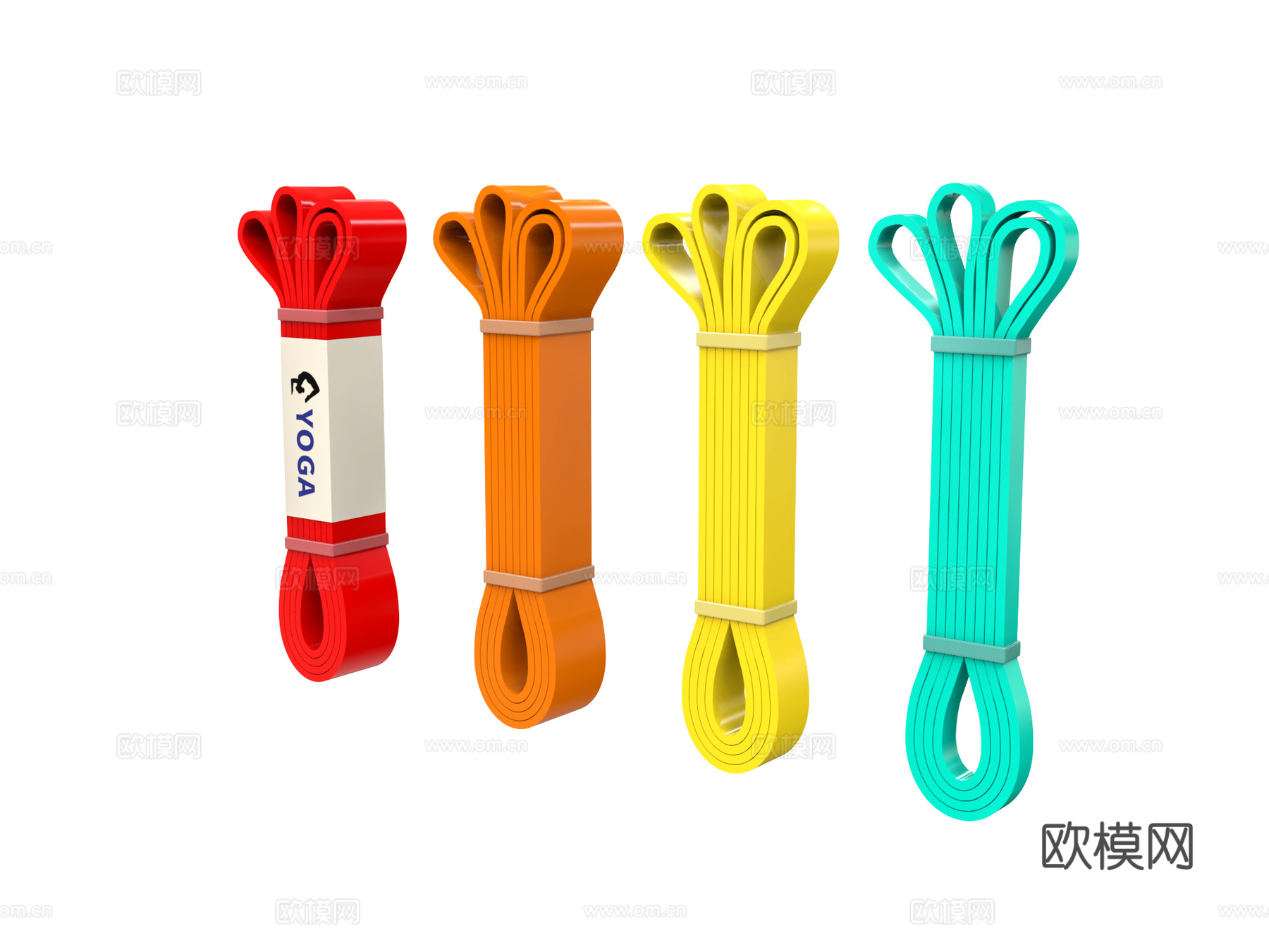 弹力绳 绳子 弹力带 瑜伽用品 健身器材 体育用品 商品3d模型