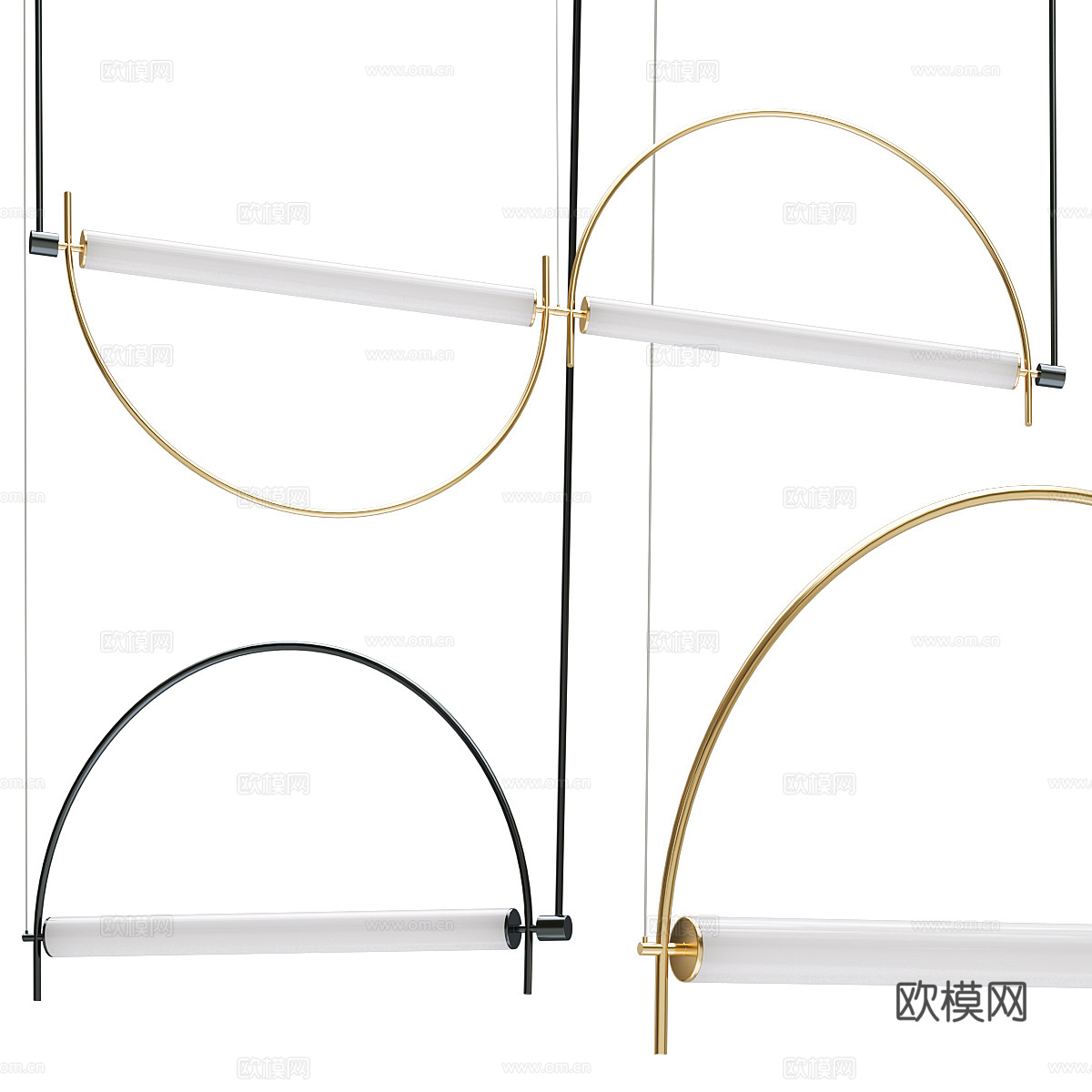 现代极简装饰吊灯3d模型