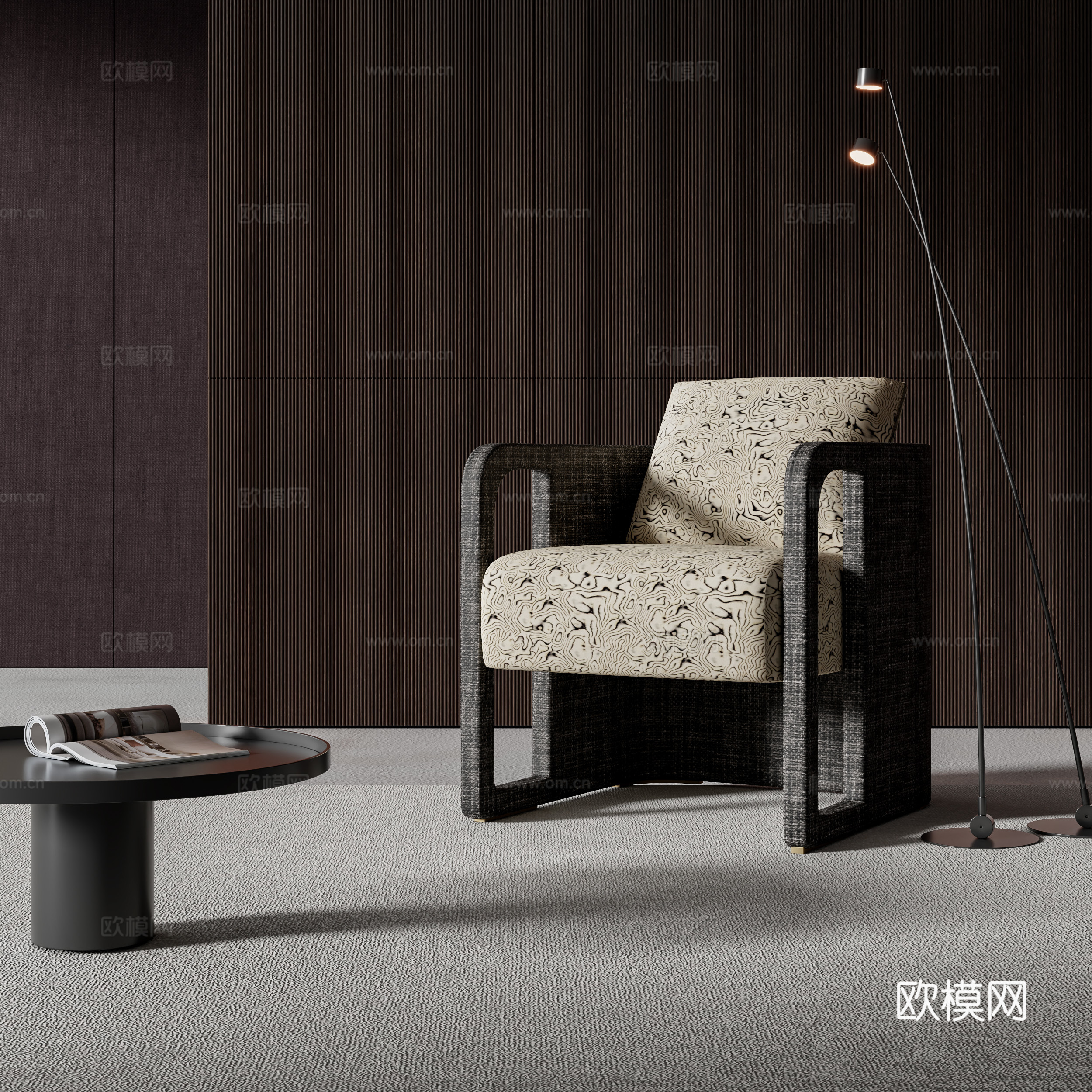 现代休闲椅su模型