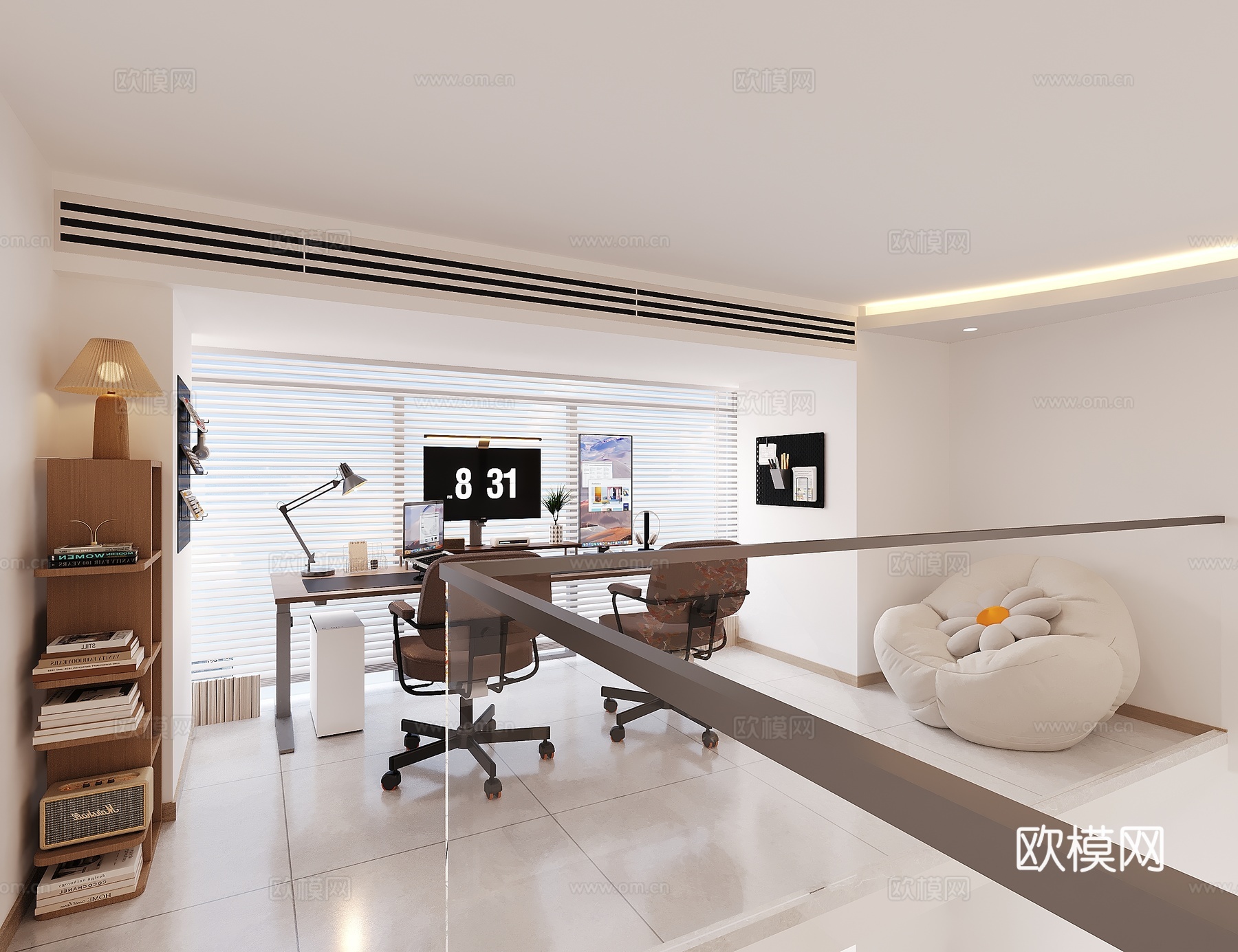 现代简约阁楼loft公寓3d模型