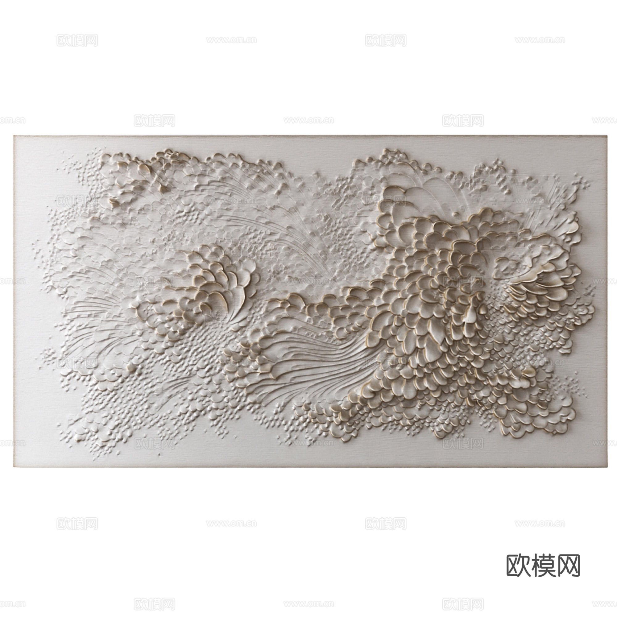 现代浮雕挂画su模型