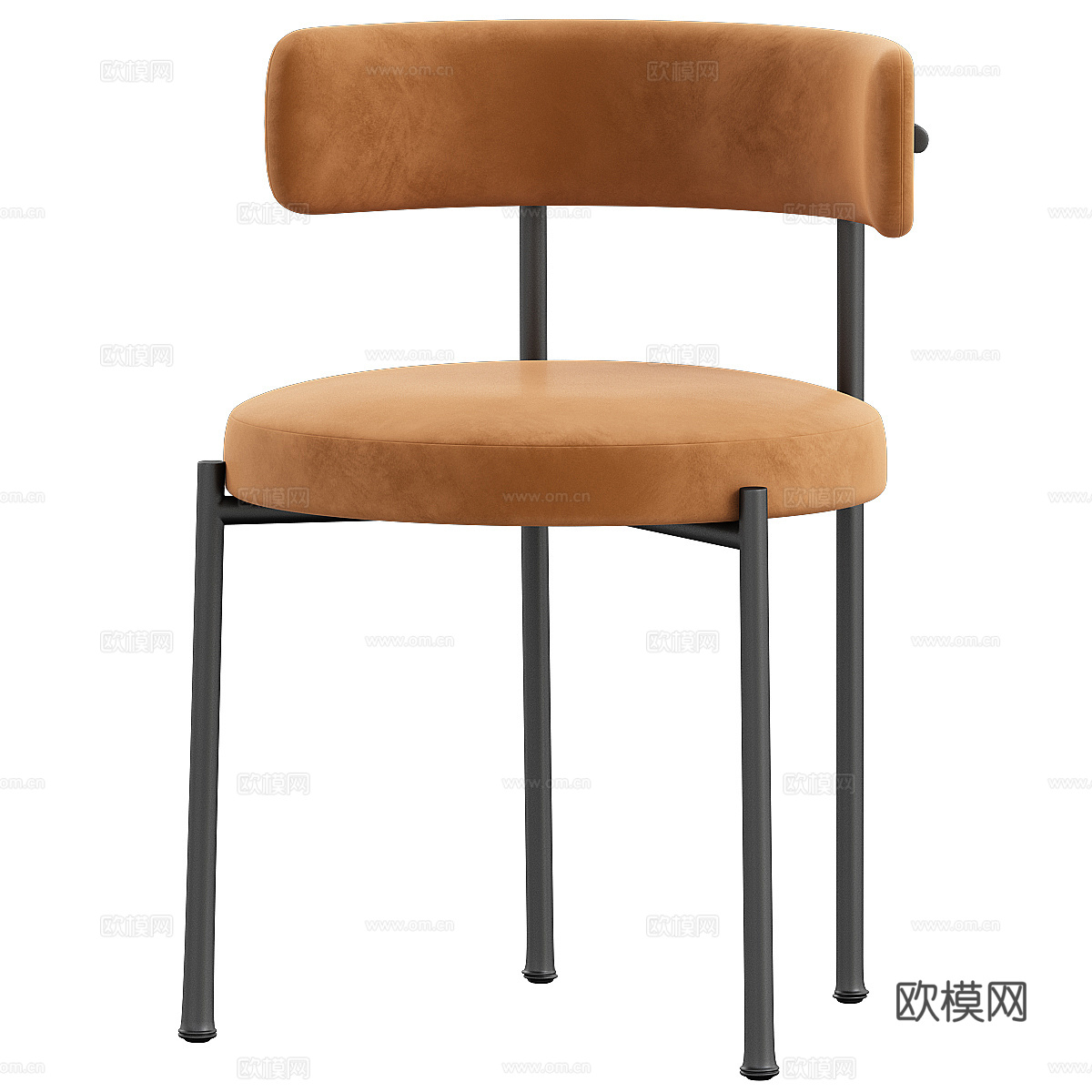 现代意式极简 Inesse Boucle 象牙色餐椅3d模型