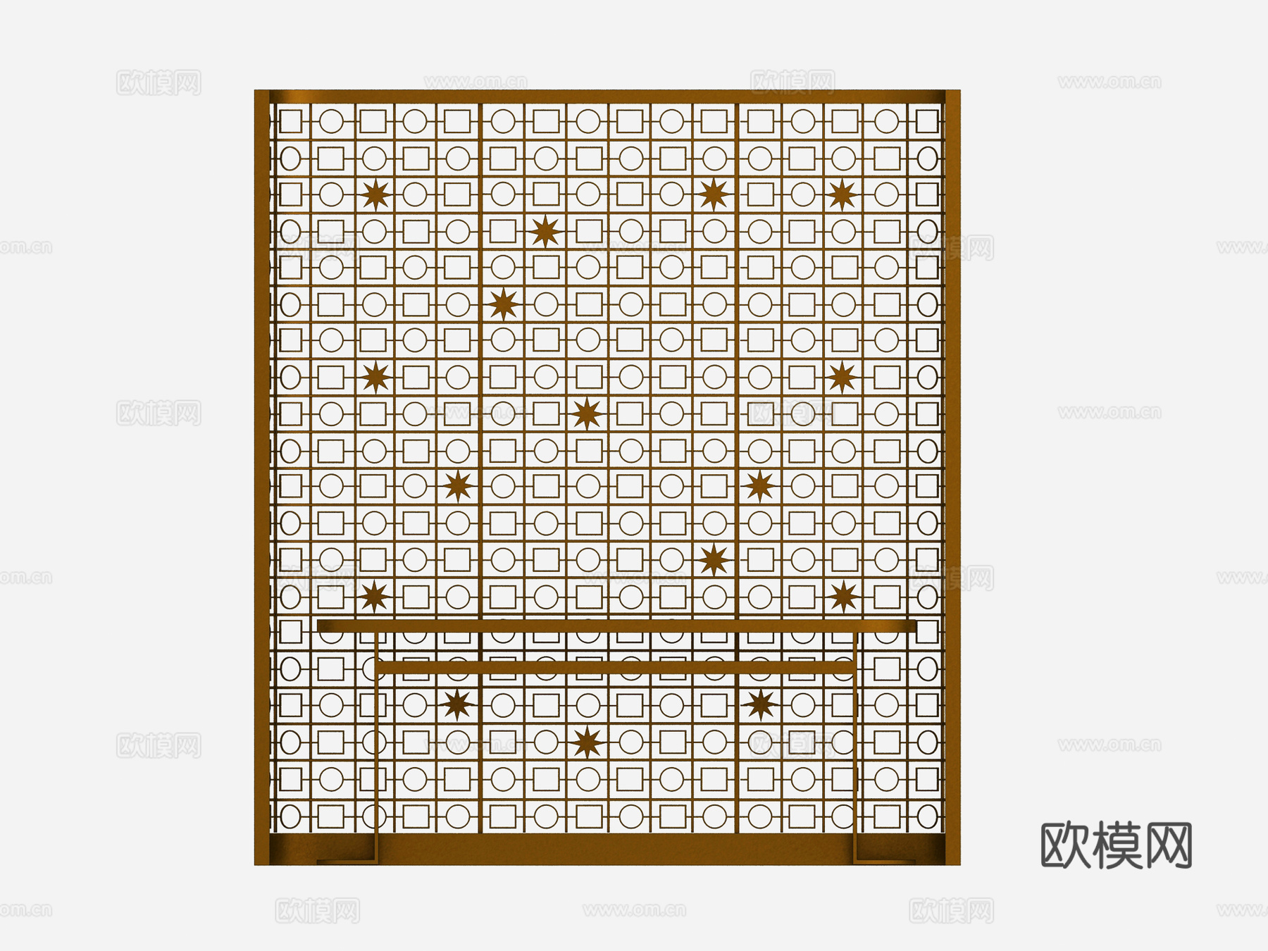 隔断 轻奢隔断 金属隔断3d模型