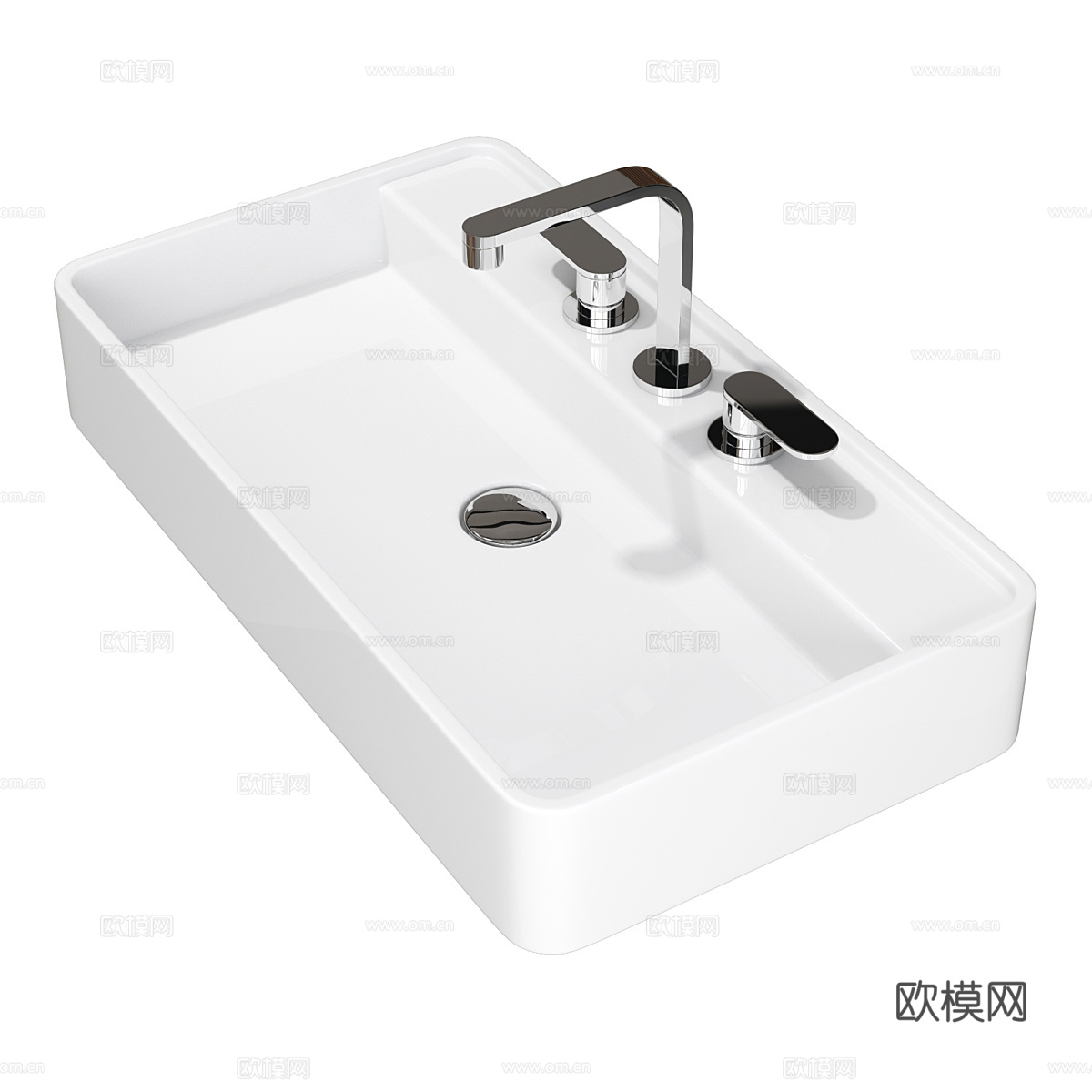 现代陶瓷台盆3d模型