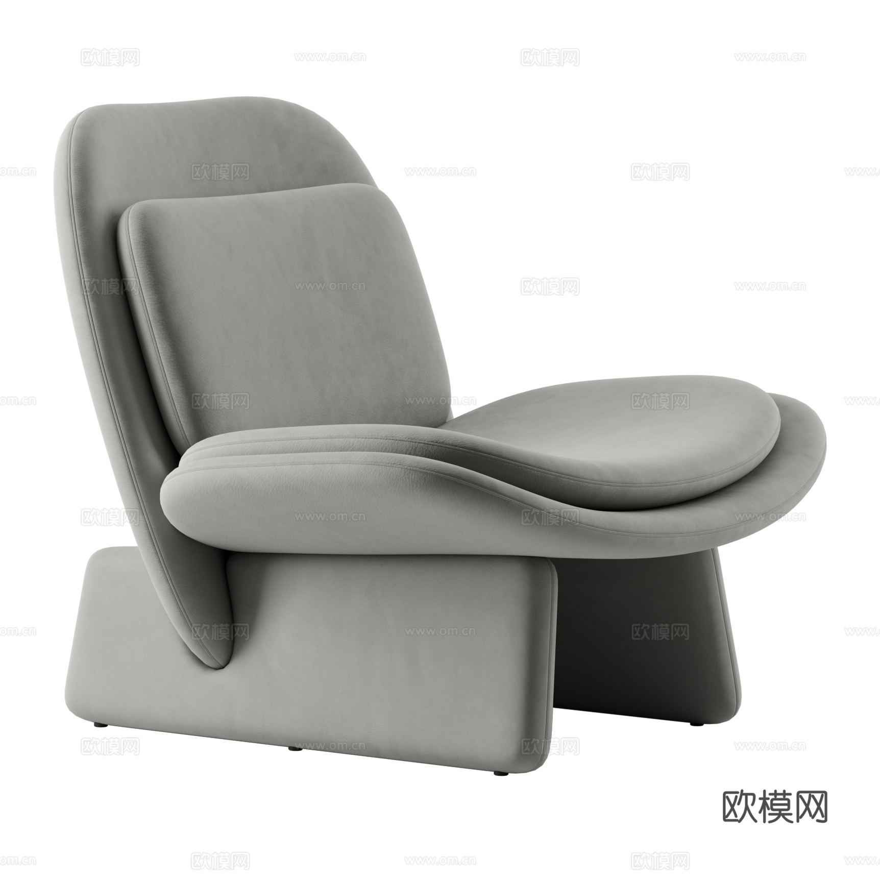 现代意式极简 Baxter ELLI 扶手椅3d模型