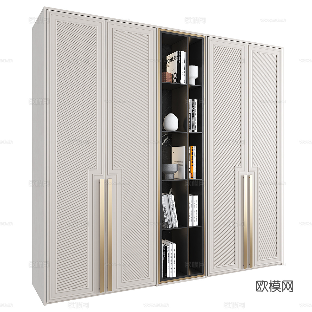 现代轻奢衣柜3d模型