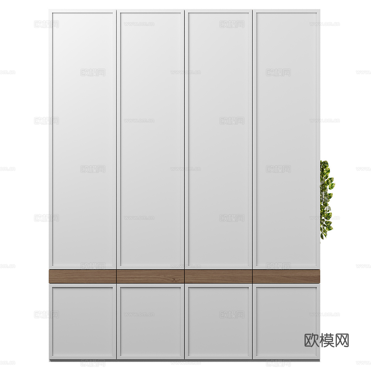 现代北欧衣柜3d模型