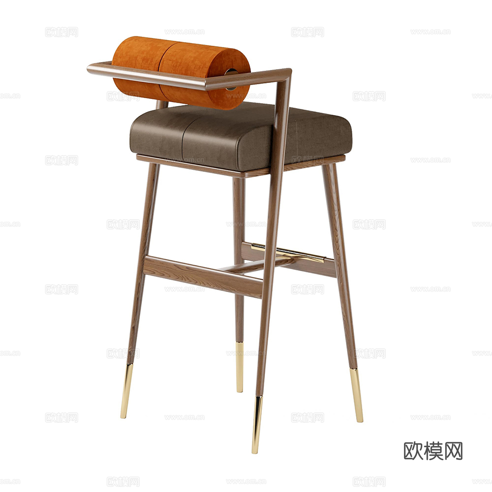现代轻奢吧台椅 吧凳su模型