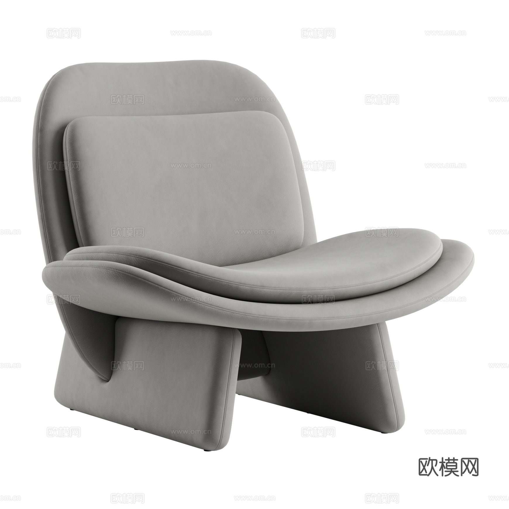 现代意式极简 Baxter ELLI 扶手椅3d模型
