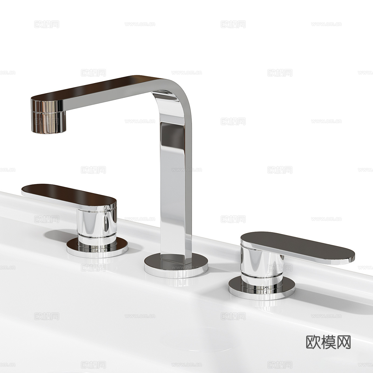 现代陶瓷台盆3d模型