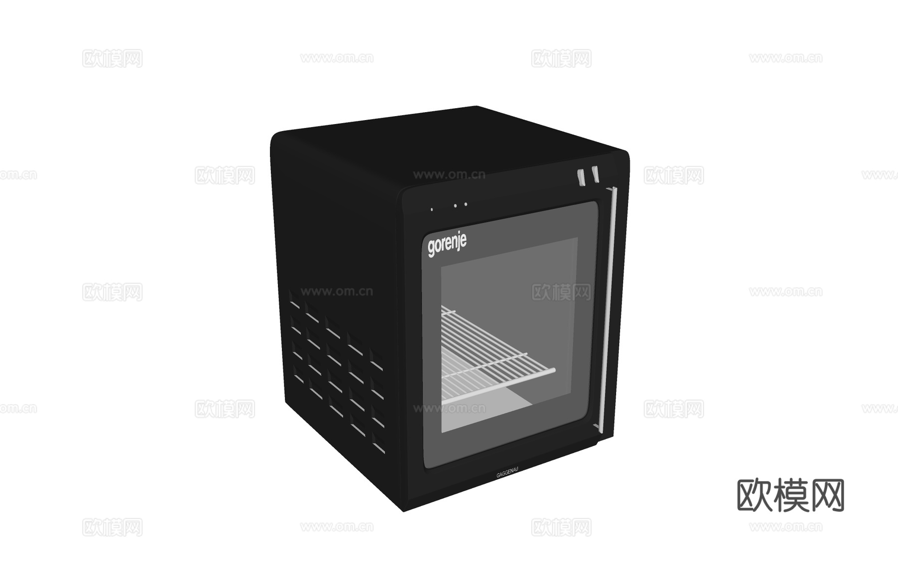 电器保险柜烤箱   保温柜su模型
