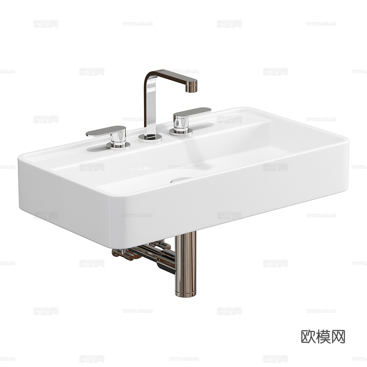 现代陶瓷台盆3d模型