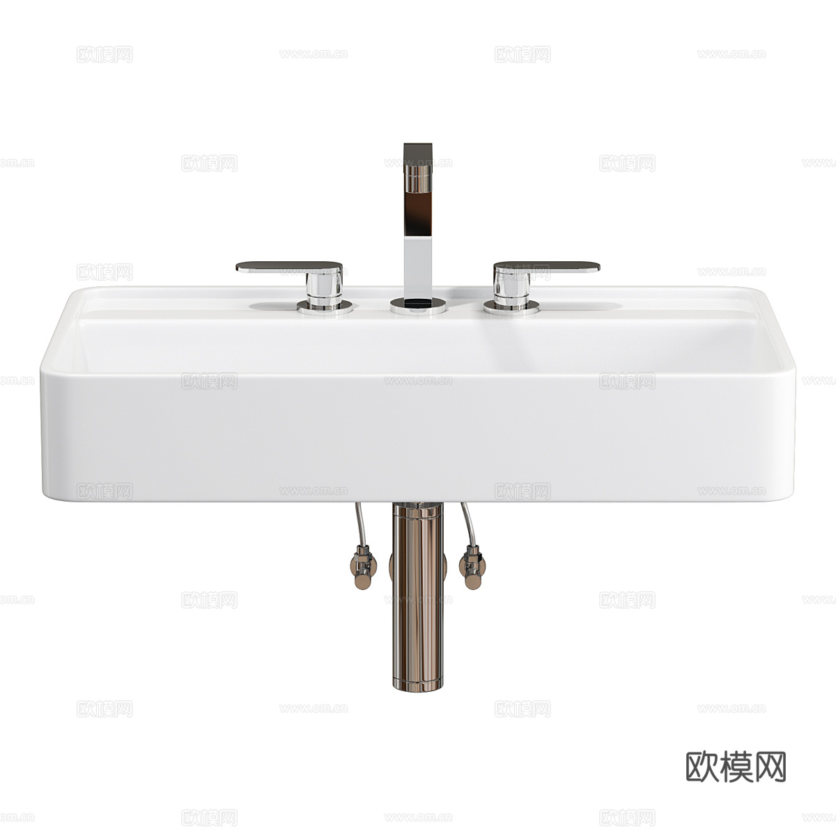 现代陶瓷台盆3d模型