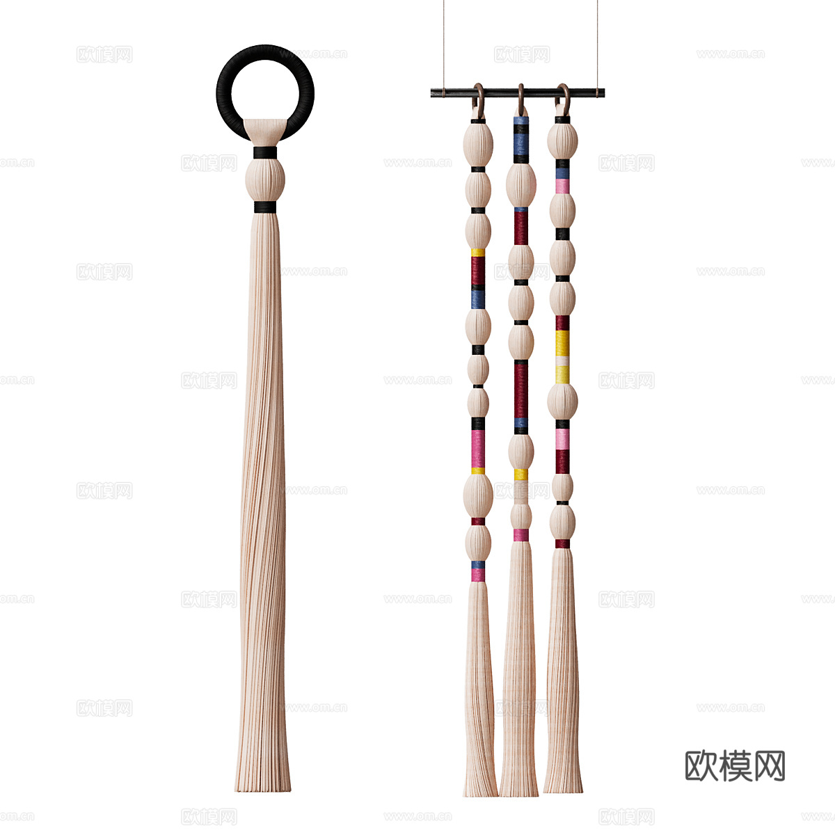 新中式花边刷挂饰3d模型