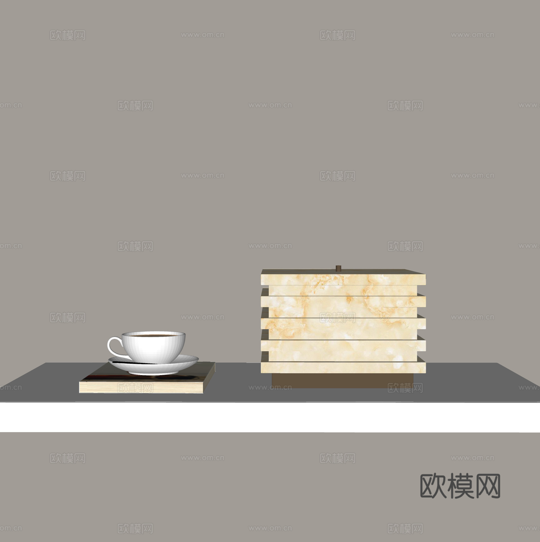 现代轻奢台灯 透光石台灯 复古台灯 客厅台灯 床头台灯su模型
