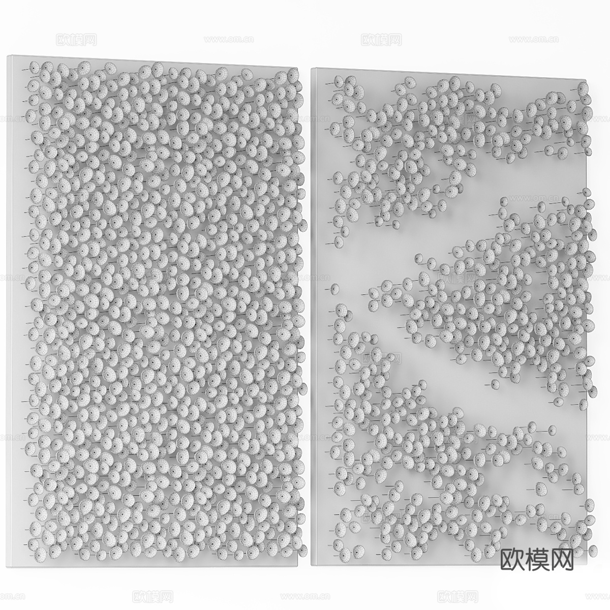 现代极简钉板 钉墙挂件3d模型