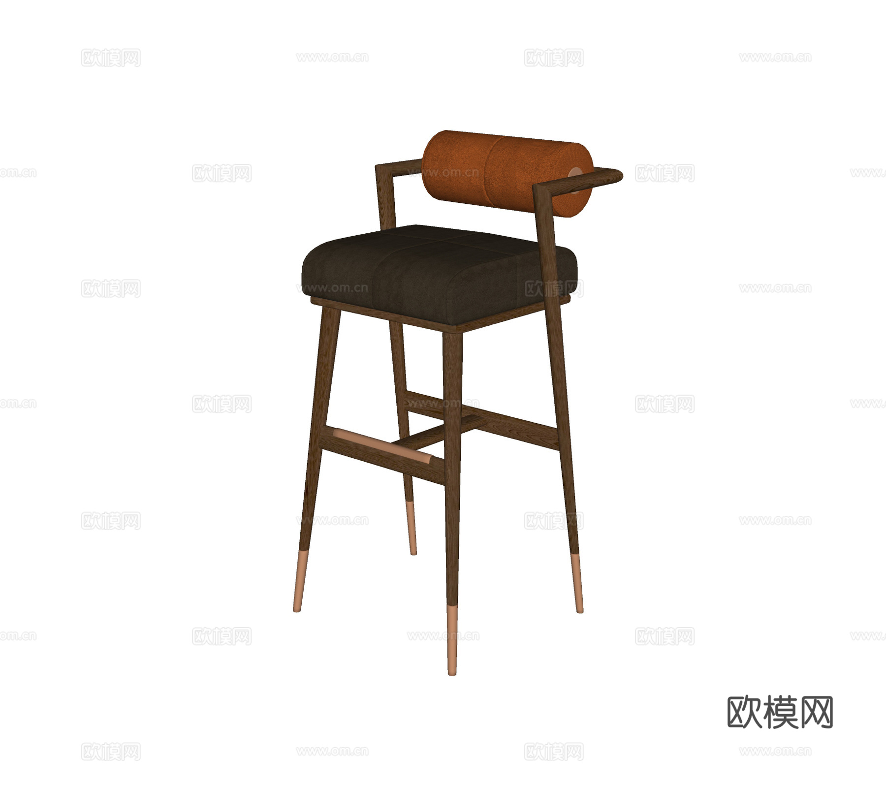 现代轻奢吧台椅 吧凳su模型
