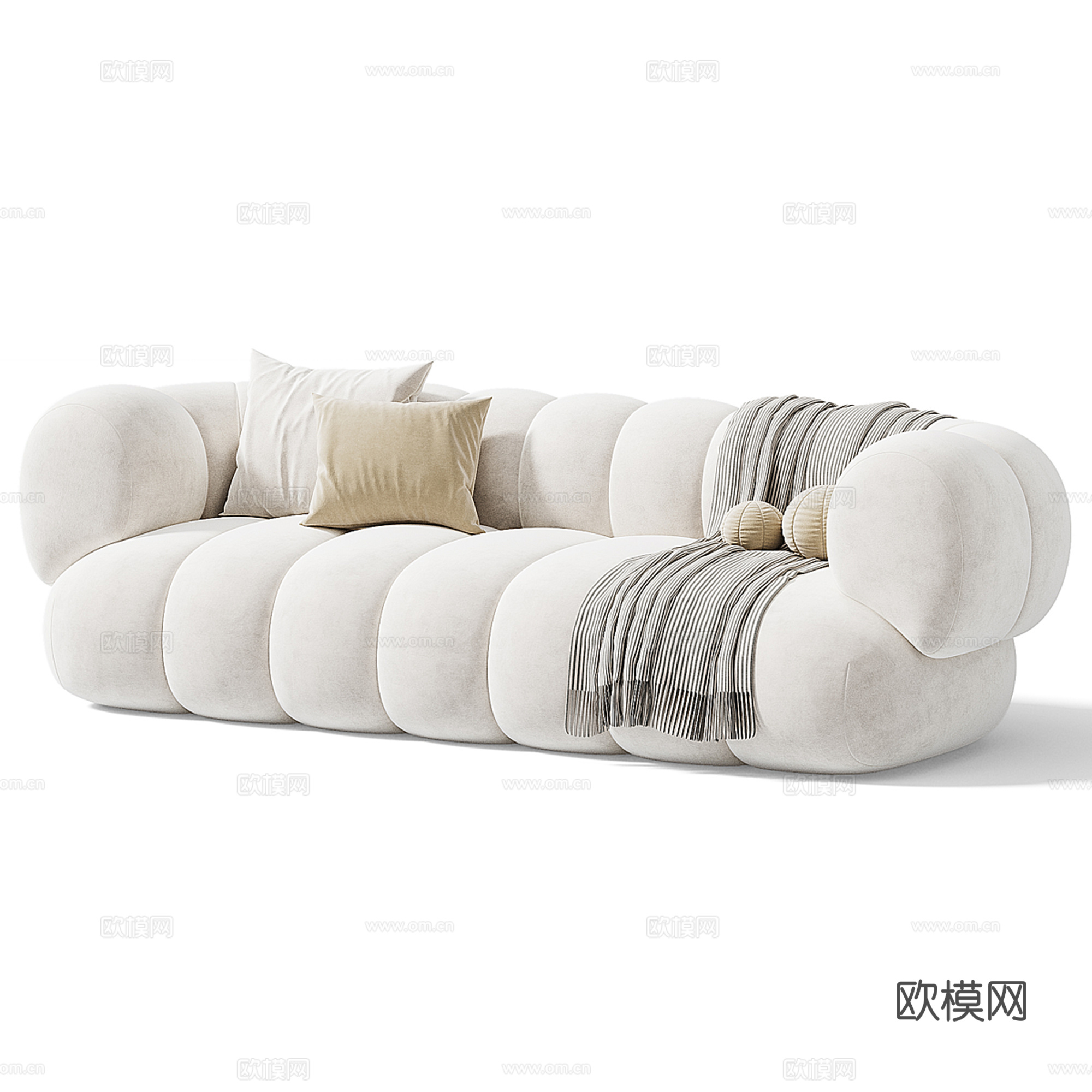 现代弧形多人沙发集合su模型