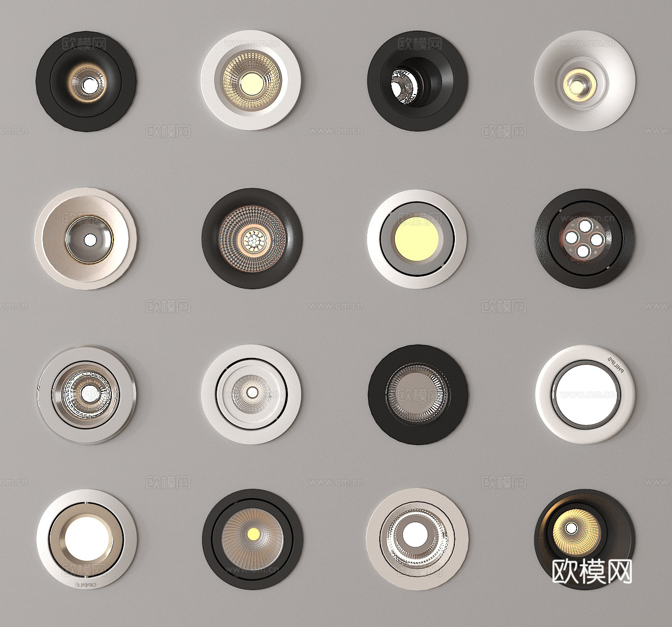 射灯 牛眼灯su模型下载（渲染图1）