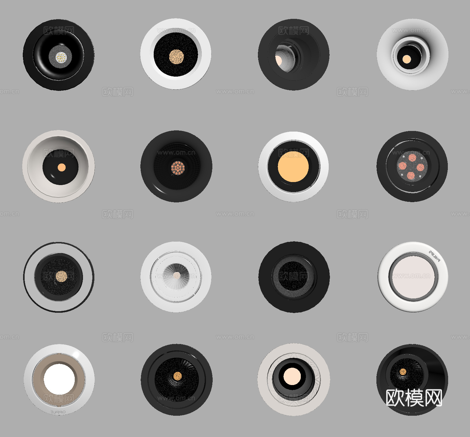 射灯 牛眼灯su模型下载（渲染图2）