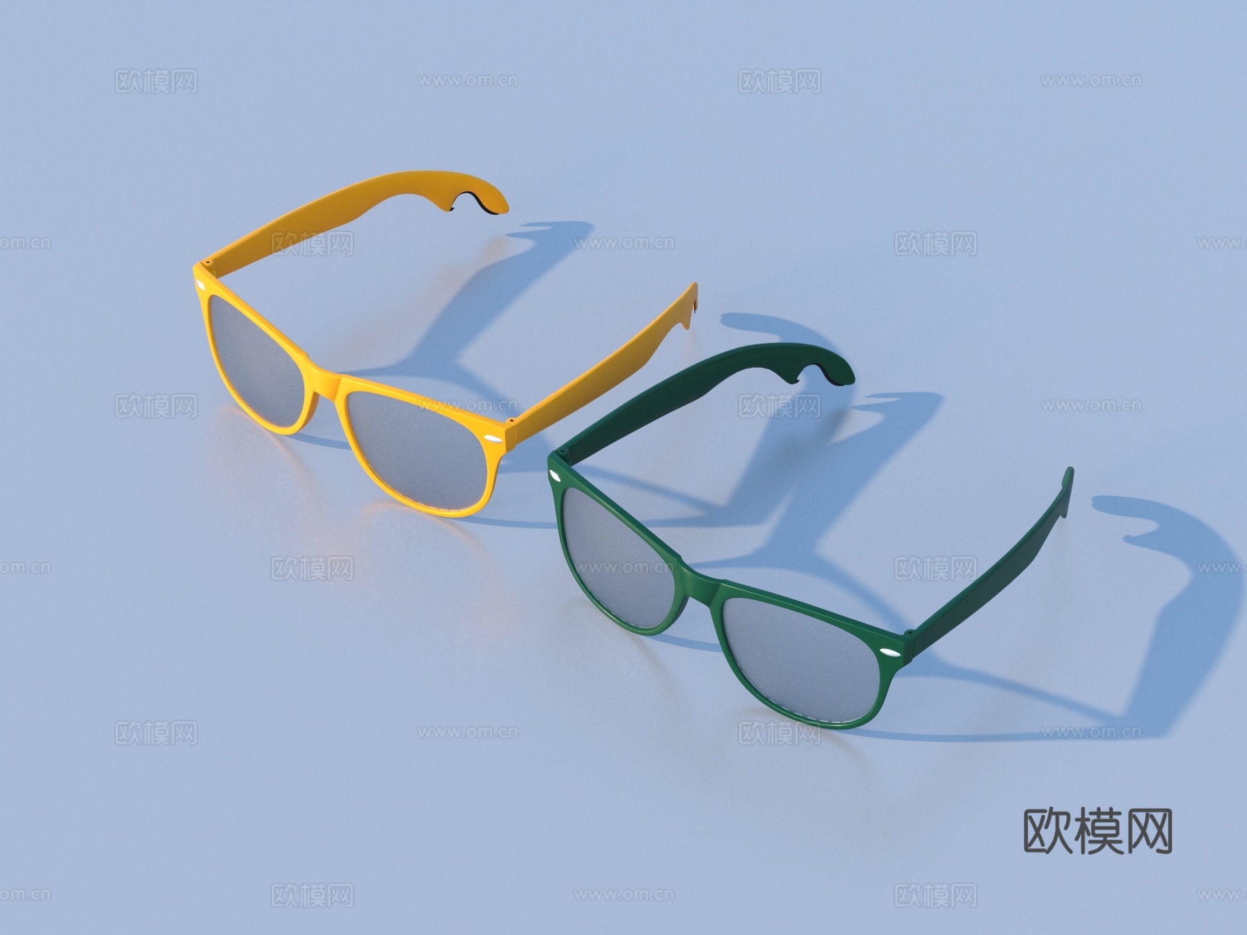 眼镜 墨镜 太阳镜 防晒镜 近视镜3d模型