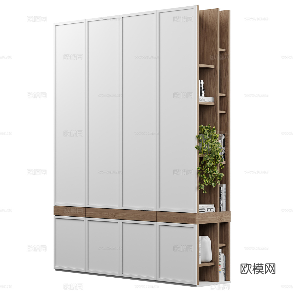 现代北欧衣柜3d模型