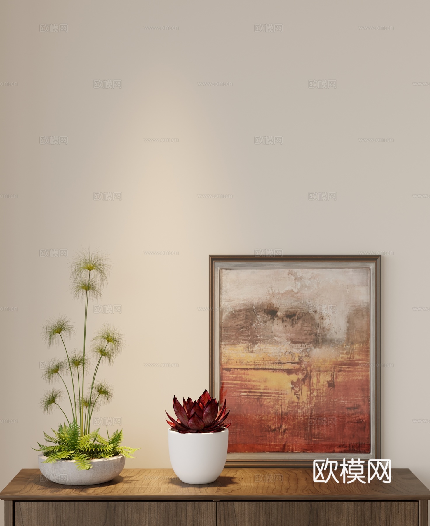 盆栽组合su模型