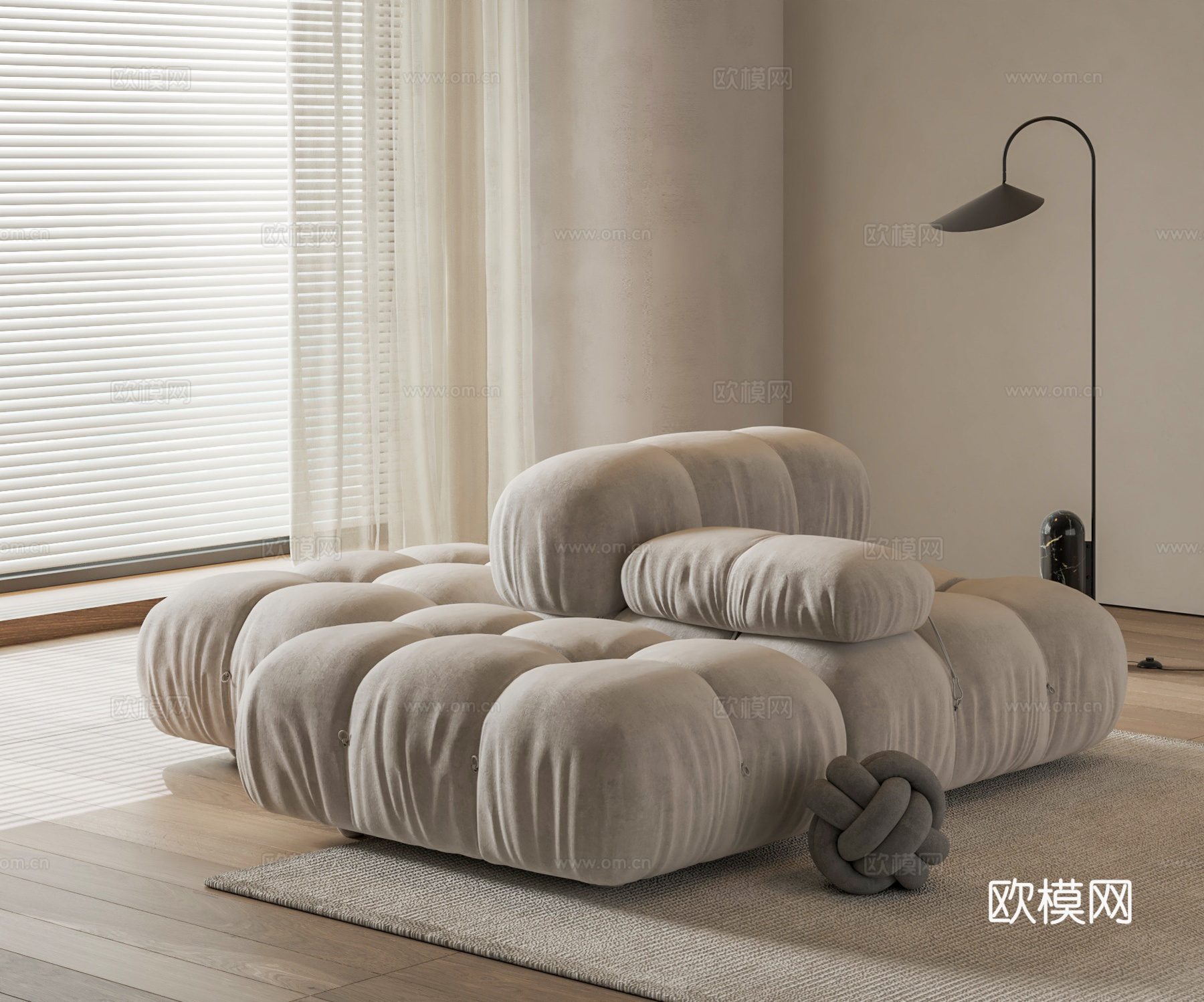 B&amp;BItalia 变色龙沙发 布艺沙发 模块沙发3d模型