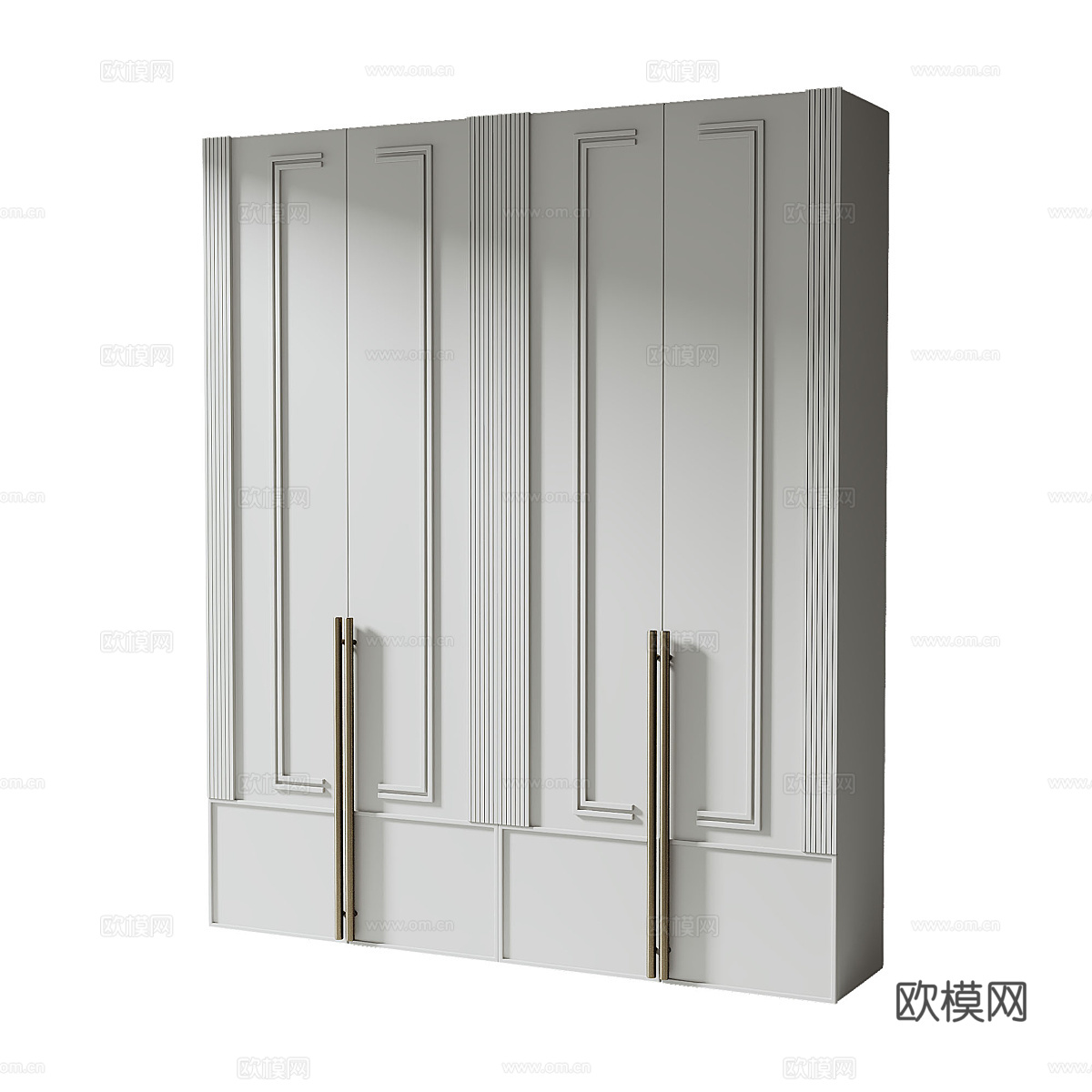 现代轻奢衣柜3d模型