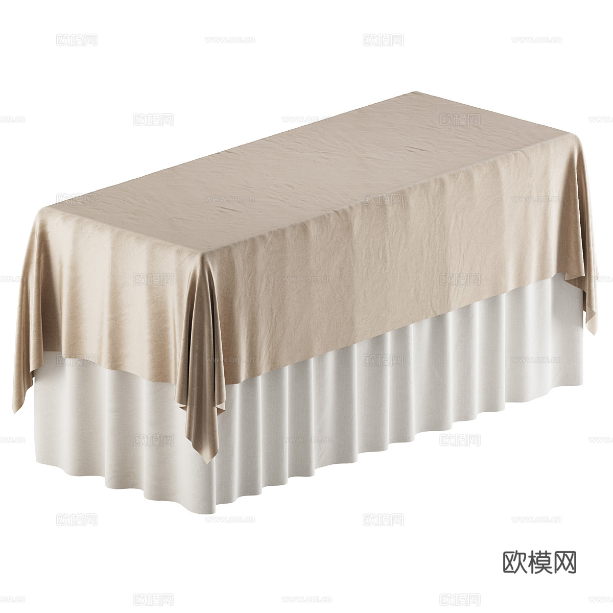 新中式桌布3d模型
