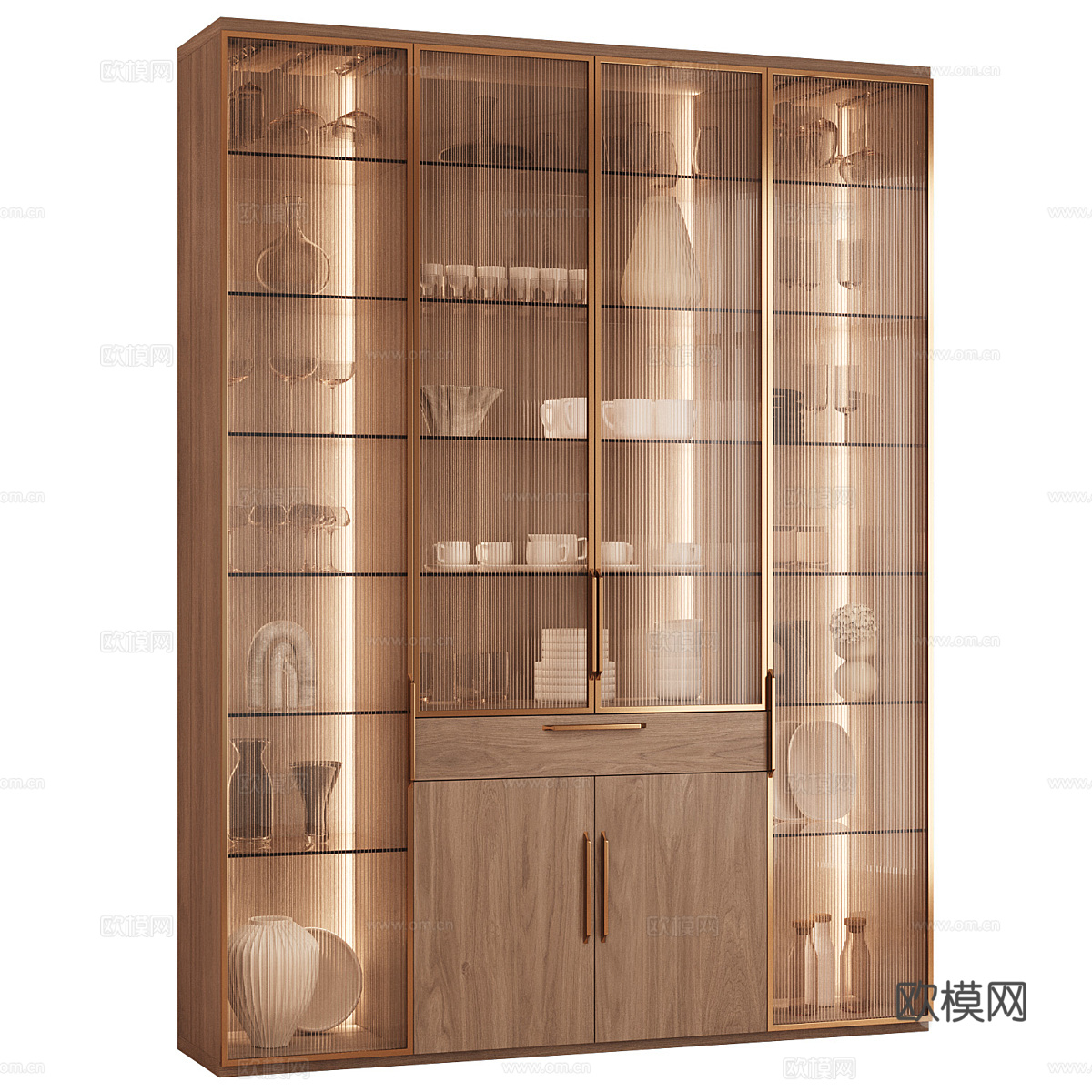 现代轻奢酒柜3d模型