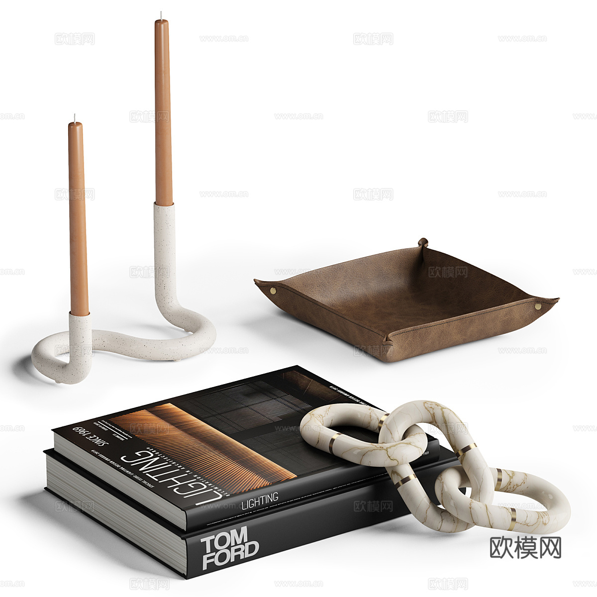 现代饰品摆件组合3d模型